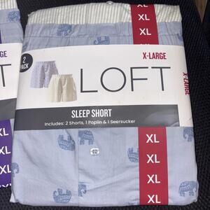 Men’s Loft 2 Pack Sleep Showers Seersucker & Poplin XL NEW